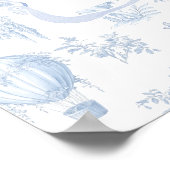 Poster Toile Safari Comment Baby shower de ballon à air B (Coin)