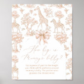 Poster Toile Safari quelle taille est le jeu du ventre de (Devant)