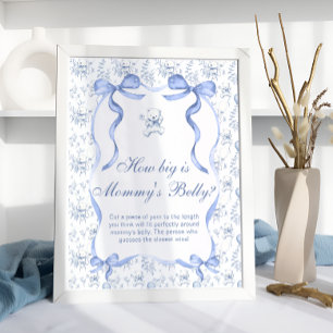 Poster Toile Teddy Bear Bleu Quelle taille est le ventre 