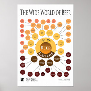 Poster Toile World of Beer Infographie