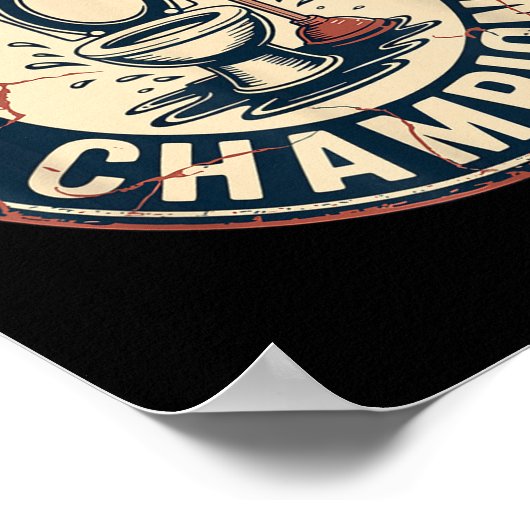 Poster Toilet Clogging Chamon  (Coin)