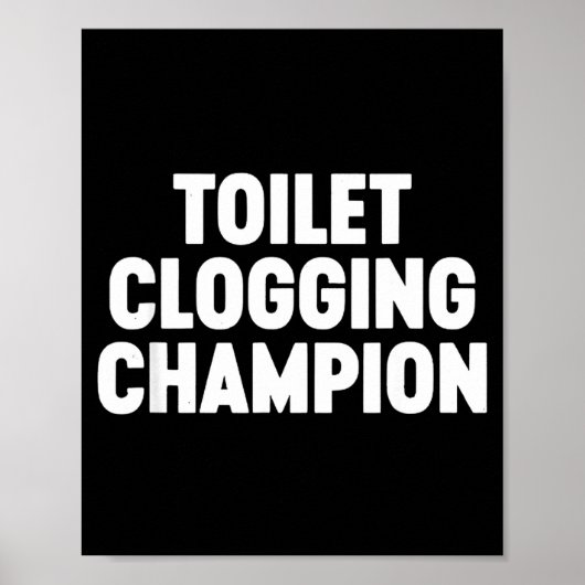 Poster Toilet Clogging Chamon Funny Award Dad Jokes (Devant)