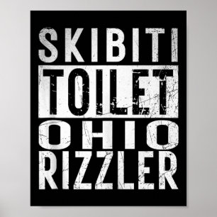 Poster Toilette Skibiti Ohio Rizzler Gen Alpha Slang Infl