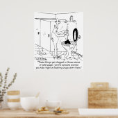 Poster Toilettes avec trois feuilles de TP (Cuisine)