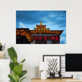 Poster Toit bouddhiste Dzong (Bureau à domicile)