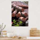 Poster Toit Carrelé De La Maison Okinawan (Cuisine)