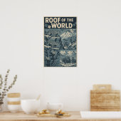 Poster Toit du Monde – Bande dessinée de la faune himalay (Cuisine)