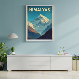 Poster Toit du Monde – Himalayas Voyage Vintage