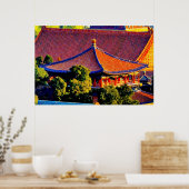 Poster Toit du Pavillon Bleu | Ville interdite (Cuisine)