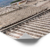 Poster toits chinois traditionnels en carreaux, Dali, Yun (Coin)