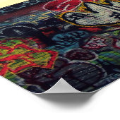 Poster Toits de New York couverts de graffitis, moyen (Coin)