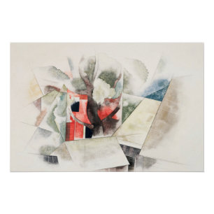 Poster Toits et Fantaisie de Charles Demuth