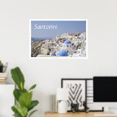 Poster Toits, Santorin (Thira), Grèce (Bureau à domicile)