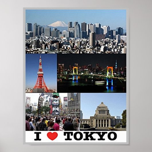 Poster Tokio - I Love - Japon - (Devant)