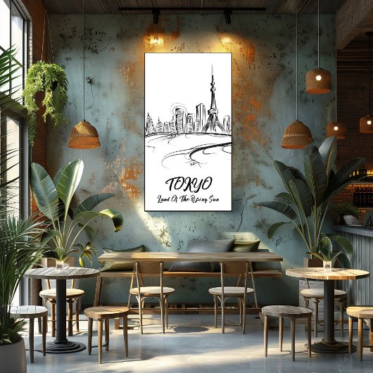 Poster Tokio: Tierra del Sol Naciente - Arte Lineal