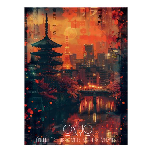 Poster Tokio: Tradición Ancestral Modernidad Deslumbrante (Devant)