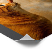 Poster Tokyo Cat In Straw Hat With Tea Cup Skytree City V (Coin)