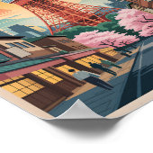 Poster Tokyo Japan Illustration Travel Art Vintage (Coin)