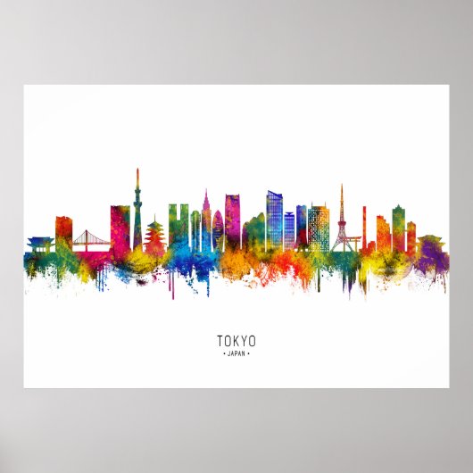 Poster Tokyo Japan Skyline (Devant)