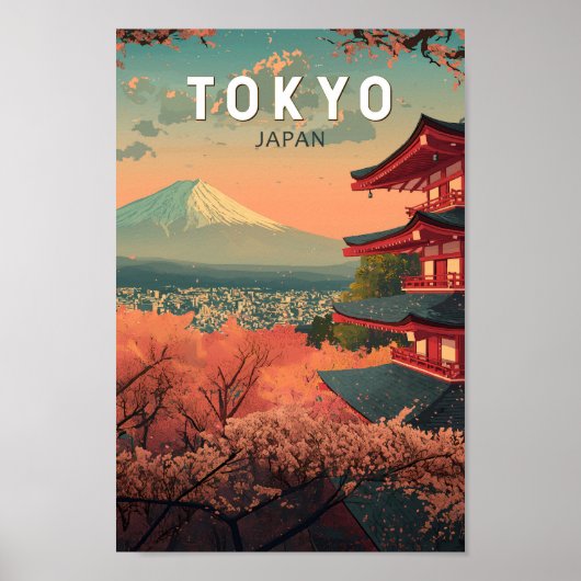 Poster Tokyo Japan Travel Art Vintage (Devant)