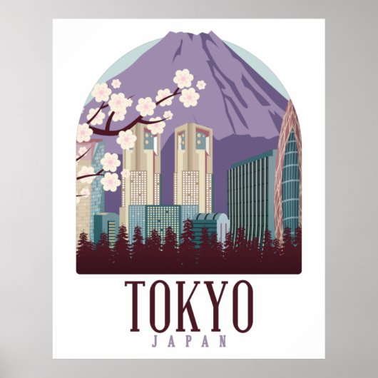 Poster Tokyo Japon Japon Vintage voyage (Devant)