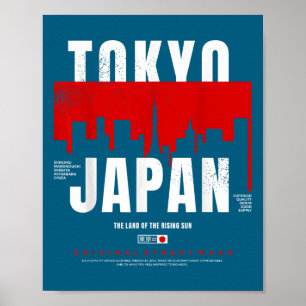 Poster Tokyo Japon Terre du Soleil Levant Original St