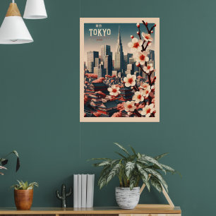 Poster Tokyo Japon voyage cadeaux vintages