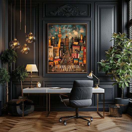 Poster Tokyo: The Heart of Japan - Whimsical Art