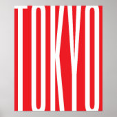 Poster TOKYO Typographie Design Cool Art urbain minimalis (Devant)