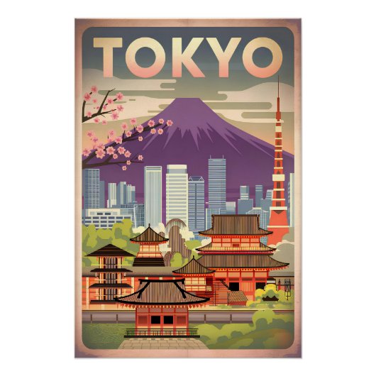 Poster Tokyo vintage (Devant)