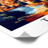 Poster Toledo Espagne Voyage Vintage Illustration (Coin)