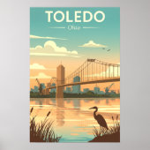 Poster Toledo Ohio vintage (Devant)