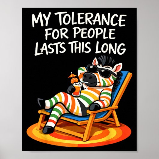 Poster Tolérance envers les gens dure aussi longtemps dic (Devant)