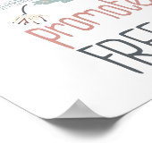 Poster Tolérance promeut la liberté Cute rose botanique (Coin)