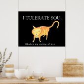 Poster Tolerant Apathetic Orange Cat (Cuisine)