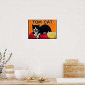 Poster Tom Cat Lemon LabelOrosi, CA (Cuisine)