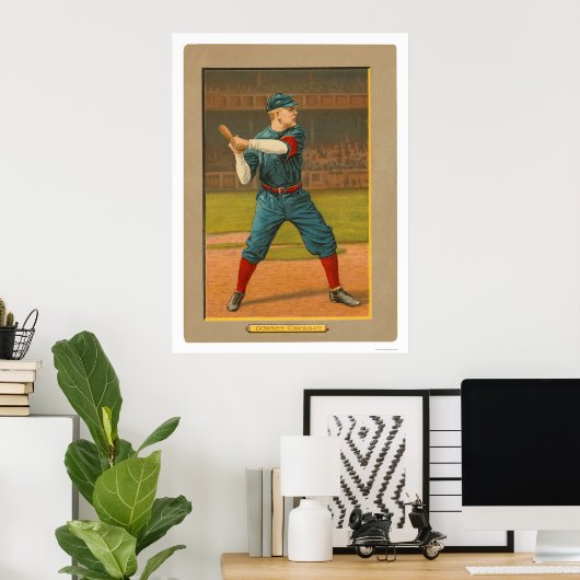 Poster Tom Downey Reds Baseball 1911 (Bureau à domicile)