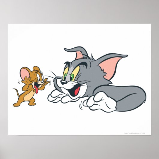 Poster Tom et Jerry font des visages (Devant)