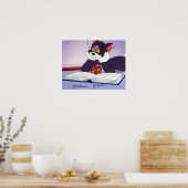 Poster Tom Et Jerry Lecture Livre Autographié (Cuisine)