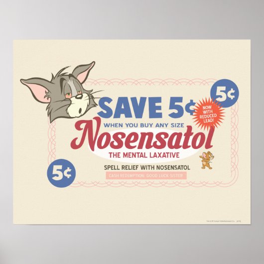 Poster Tom Et Jerry Nosensatol Coupon (Devant)