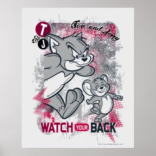 Poster Tom et Jerry Regardez votre dos (Devant)