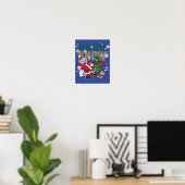 Poster Tom et Jerry Santas By The Tree (Bureau à domicile)