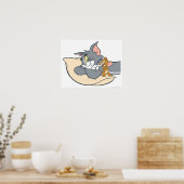 Poster Tom et Jerry sur le Coussin (Cuisine)