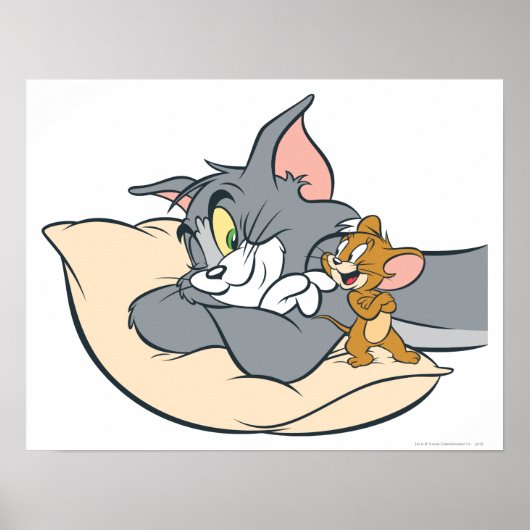 Poster Tom et Jerry sur le Coussin (Devant)