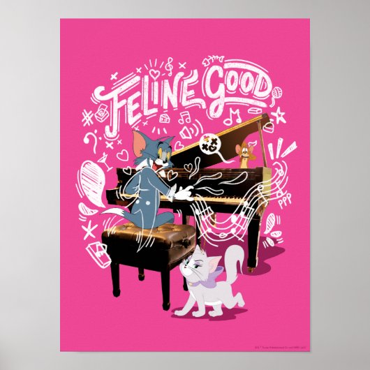 Poster Tom & Jerry Play Piano - Feline Good (Devant)