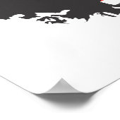 Poster Tom Logo noir et rouge (Coin)