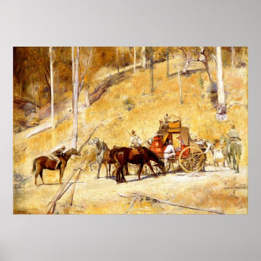 Poster Tom Roberts arrêté Art australien 1895 (Devant)