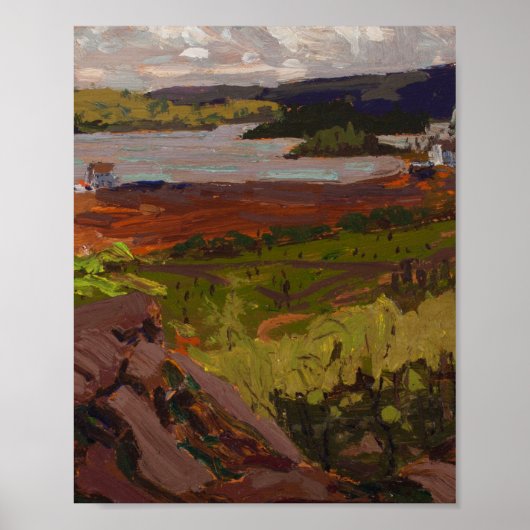 Poster Tom Thompson Peinture Canoe Lake Ontario Land (Devant)