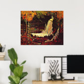 Poster Tom Thomson - Cascade de la forêt (Bureau à domicile)