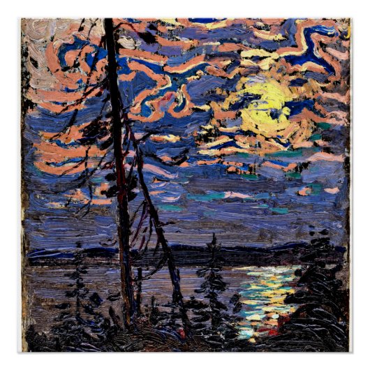 Poster Tom Thomson - Clair de lune (Devant)